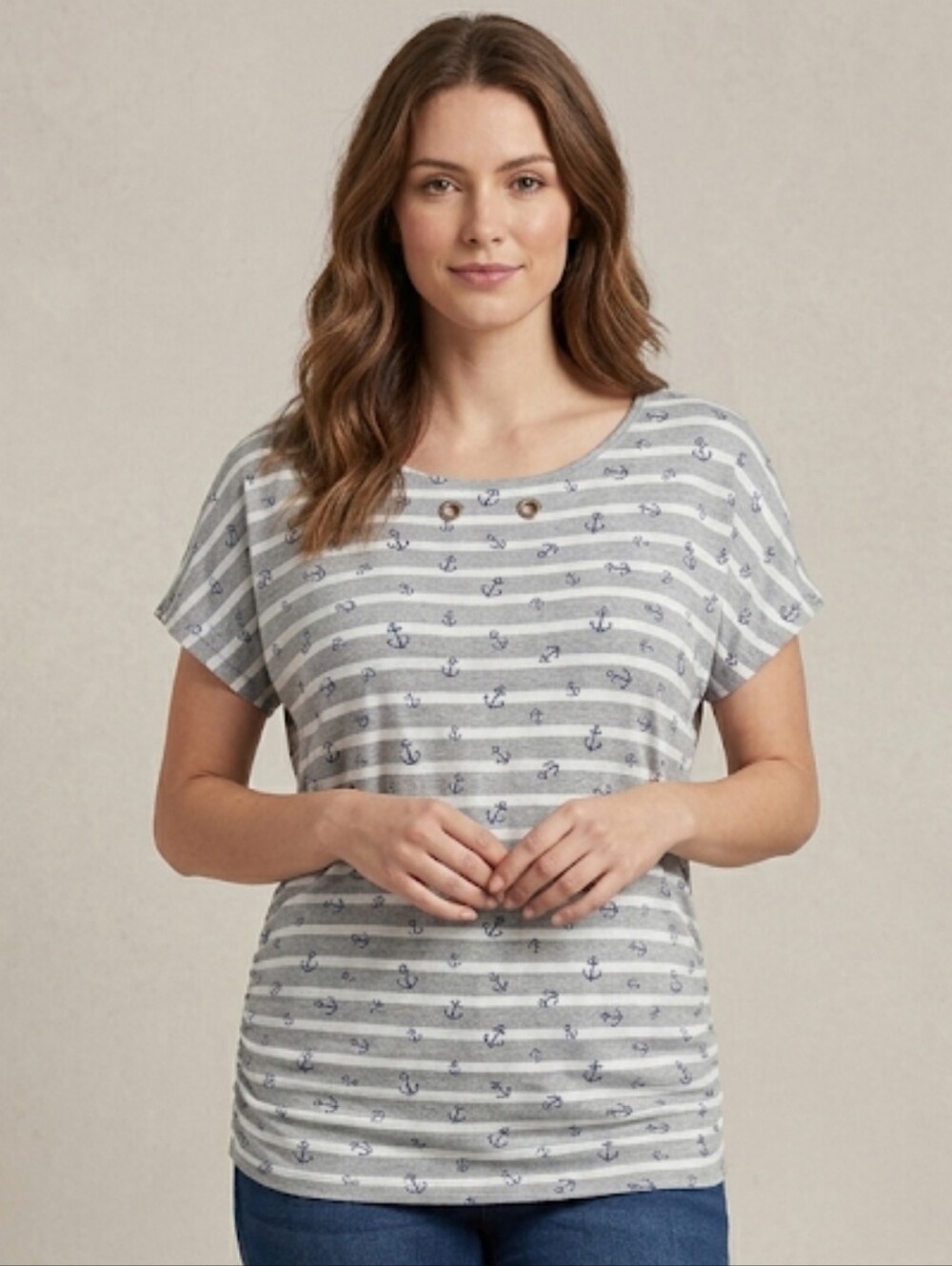 Made in Italy Nautical Striped Top – Coastal Grandmother Aesthetic-size XL